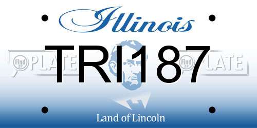 TRI187 Illinois License Plate