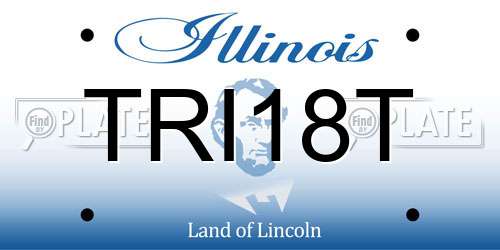 TRI18T Illinois License Plate