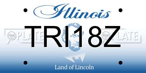 TRI18Z Illinois License Plate