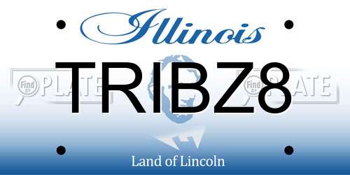 TRIBZ8 Illinois License Plate