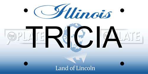 TRICIA Illinois License Plate