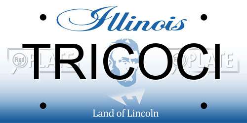 TRICOCI Illinois License Plate