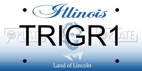TRIGR1 Illinois License Plate
