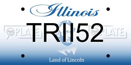 TRII52 Illinois License Plate