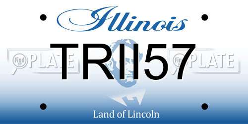 TRII57 Illinois License Plate