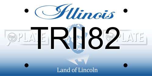 TRII82 Illinois License Plate