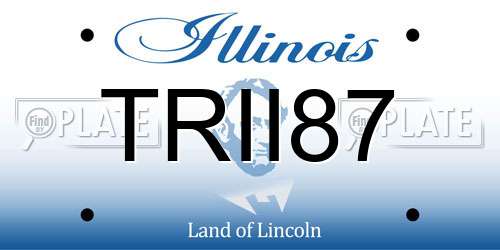 TRII87 Illinois License Plate