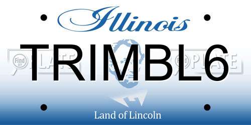 TRIMBL6 Illinois License Plate