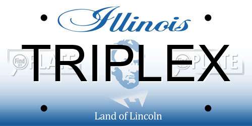 TRIPLEX Illinois License Plate