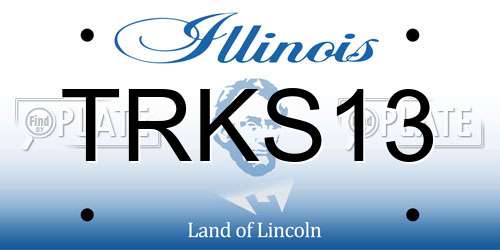 TRKS13 Illinois License Plate
