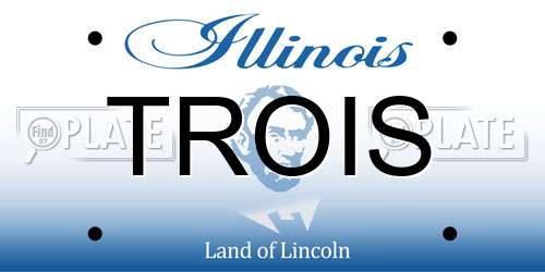 TROIS Illinois License Plate