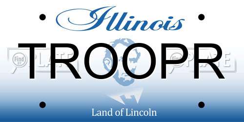 TROOPR Illinois License Plate