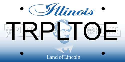 TRPLTOE Illinois License Plate