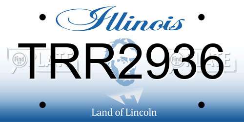TRR2936 Illinois License Plate