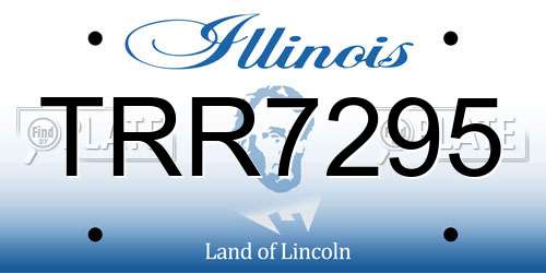 TRR7295 Illinois License Plate