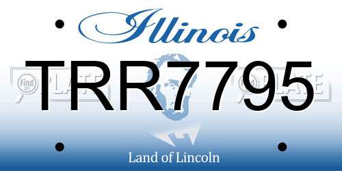 TRR7795 Illinois License Plate