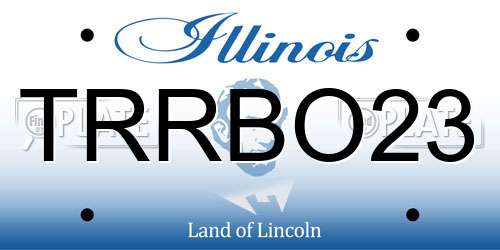 TRRBO23 Illinois License Plate