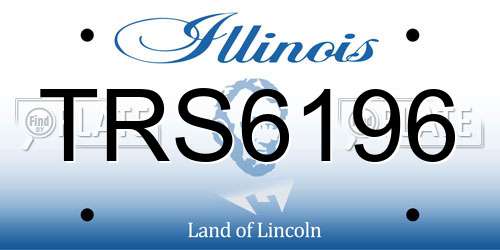 TRS6196 Illinois License Plate