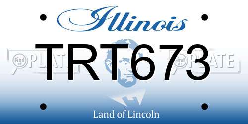 TRT673 Illinois License Plate