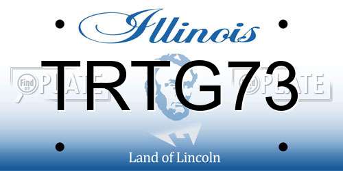TRTG73 Illinois License Plate