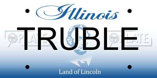 TRUBLE Illinois License Plate