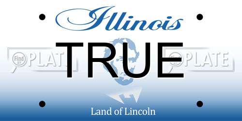TRUE Illinois License Plate