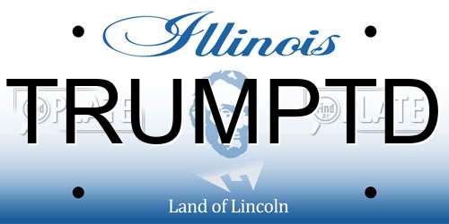 TRUMPTD Illinois License Plate
