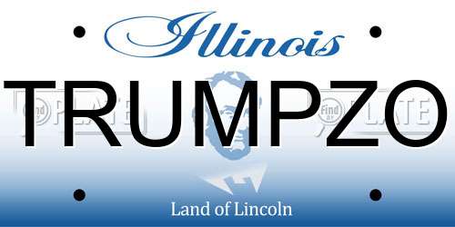 TRUMPZO Illinois License Plate