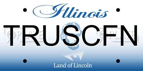 TRUSCFN Illinois License Plate