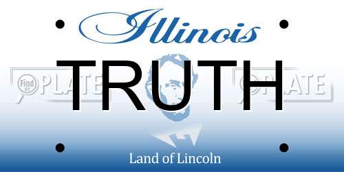 TRUTH Illinois License Plate
