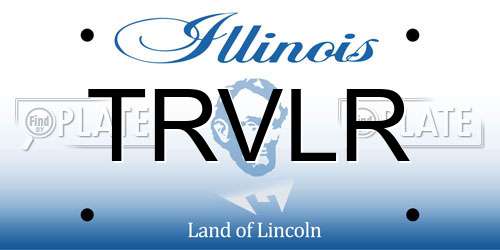 TRVLR Illinois License Plate