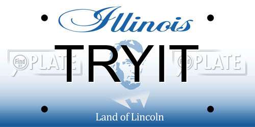 TRYIT Illinois License Plate