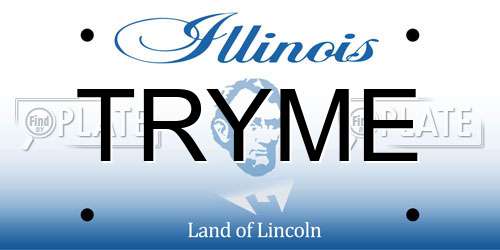 TRYME Illinois License Plate