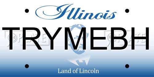 TRYMEBH Illinois License Plate