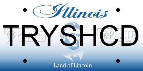 TRYSHCD Illinois License Plate