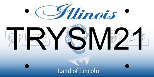 TRYSM21 Illinois License Plate