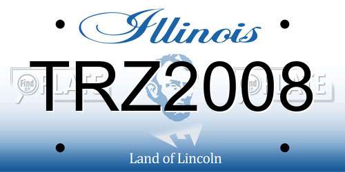 TRZ2008 Illinois License Plate