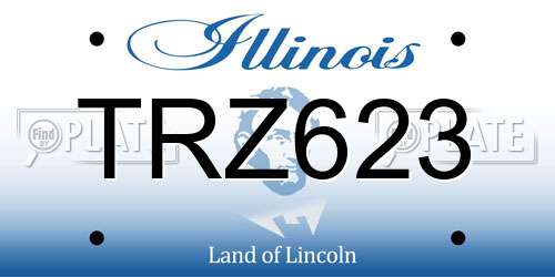 TRZ623 Illinois License Plate