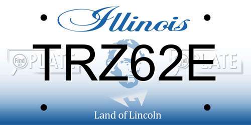 TRZ62E Illinois License Plate