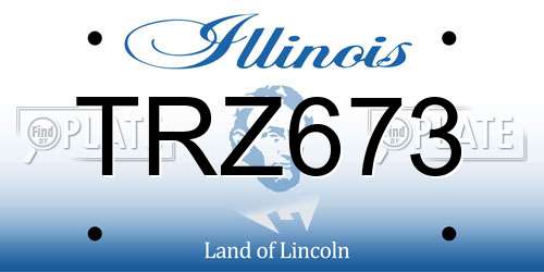 TRZ673 Illinois License Plate