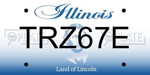 TRZ67E Illinois License Plate