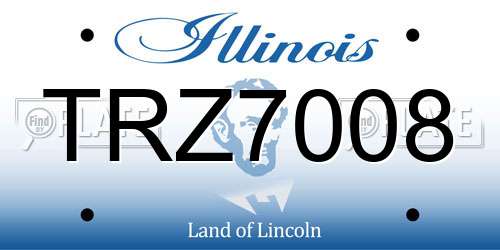 TRZ7008 Illinois License Plate