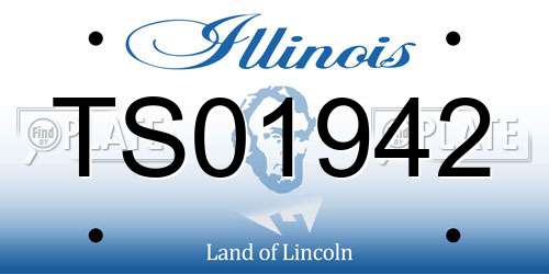 TS01942 Illinois License Plate