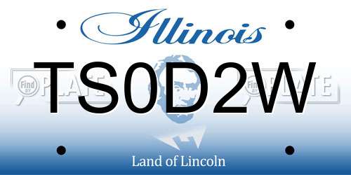 TS0D2W Illinois License Plate