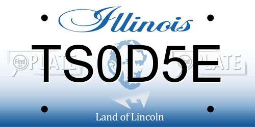 TS0D5E Illinois License Plate