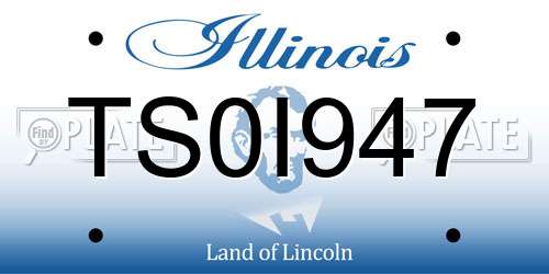 TS0I947 Illinois License Plate