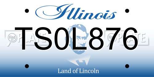 TS0L876 Illinois License Plate
