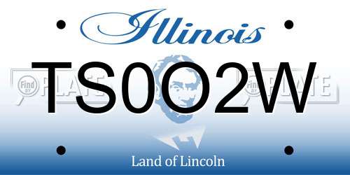 TS0O2W Illinois License Plate