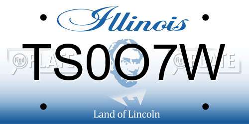 TS0O7W Illinois License Plate