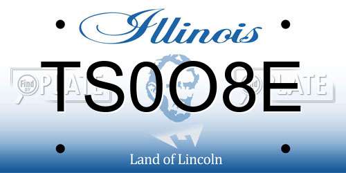 TS0O8E Illinois License Plate